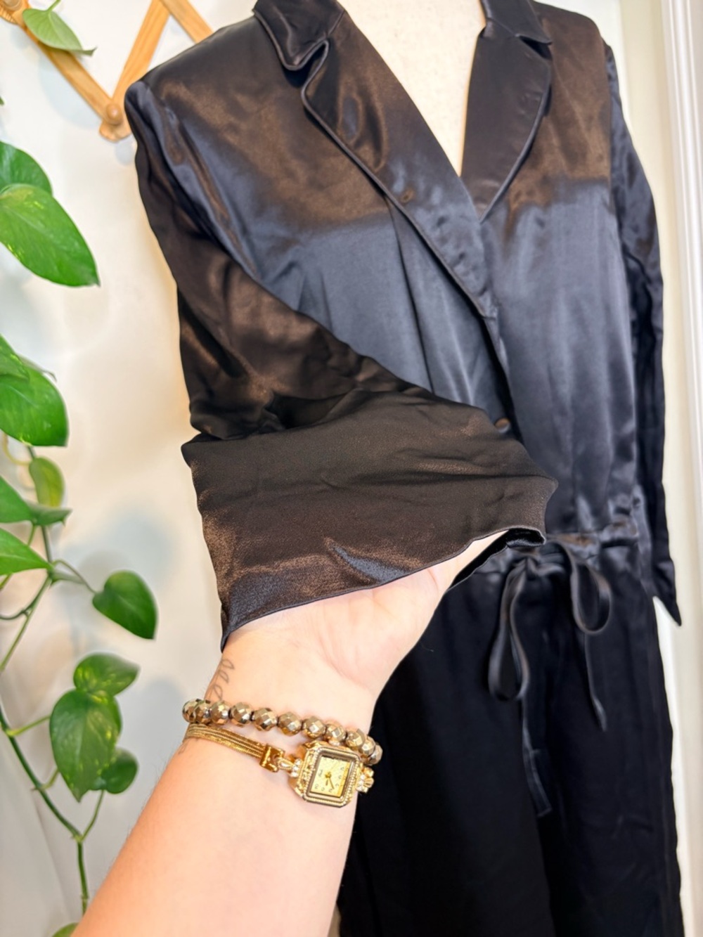 BODEN Black Satin Collar Jumpsuit - Picture 5 of 12